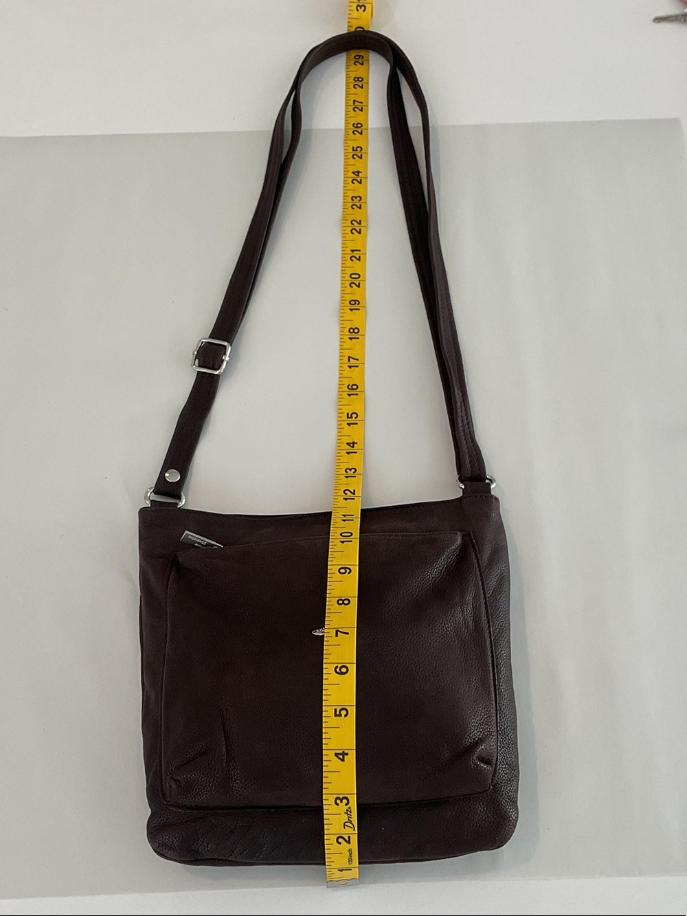CUOIERIA FIORENTINA Dark Brown Leather Crossbody Bag - Classic Everyday Carry - Picture 11 of 16